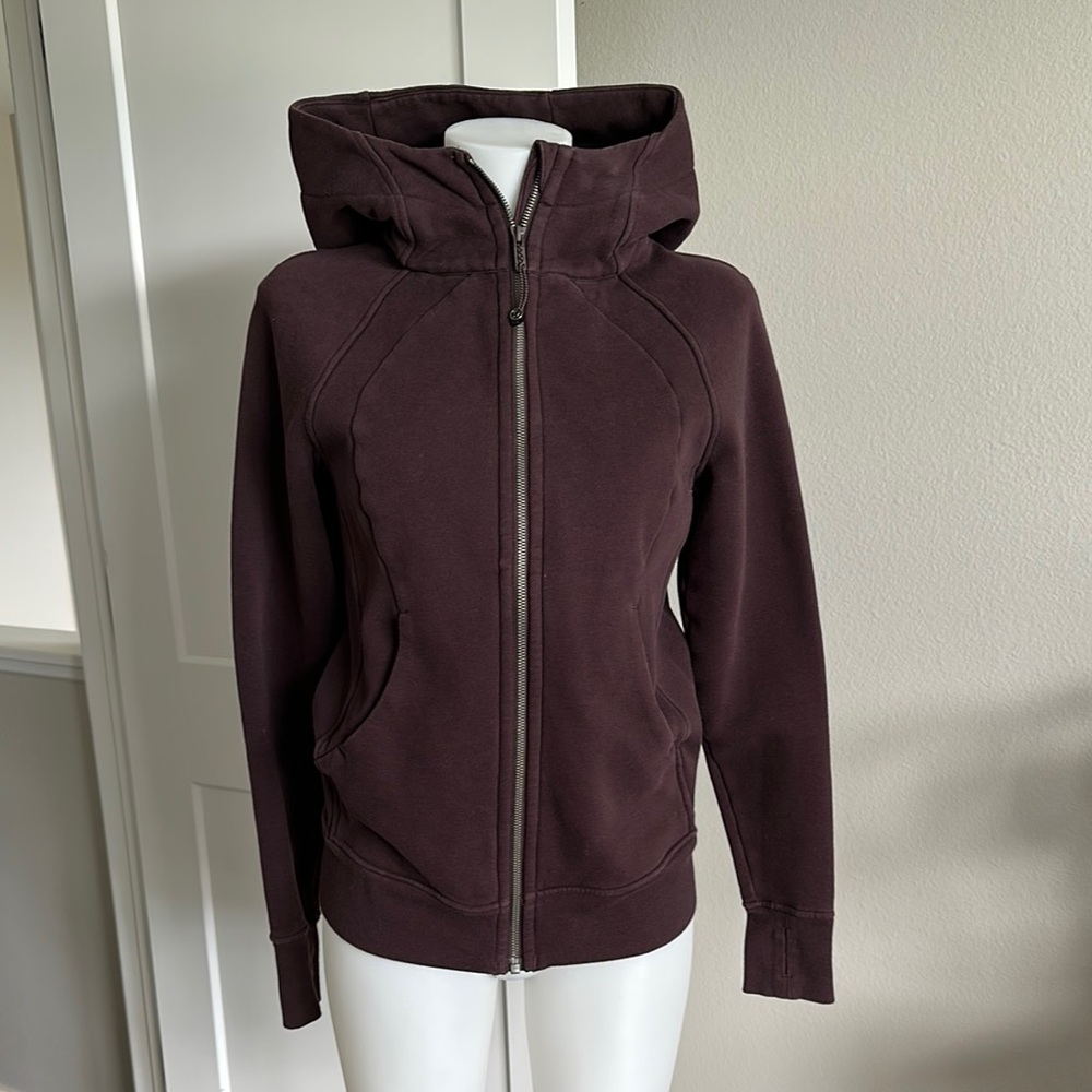 Lululemon Athletica Brown Hooded Zip-Up Jacket